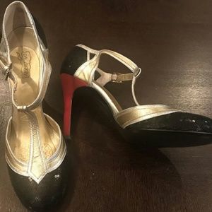 Oh Deer "Jamocha" Sequined Mary Jane Heels